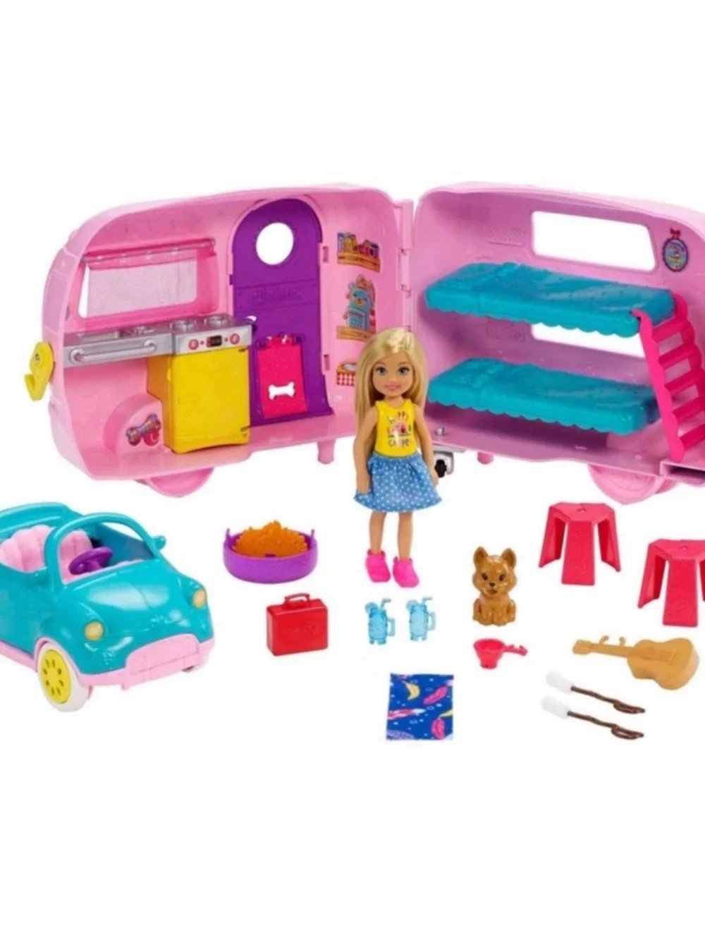 Barbie Camper and Car Set with Accessories